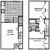 2 Bedroom 1.5 Bath